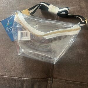 Clear Crossbody Bag with Black Strap